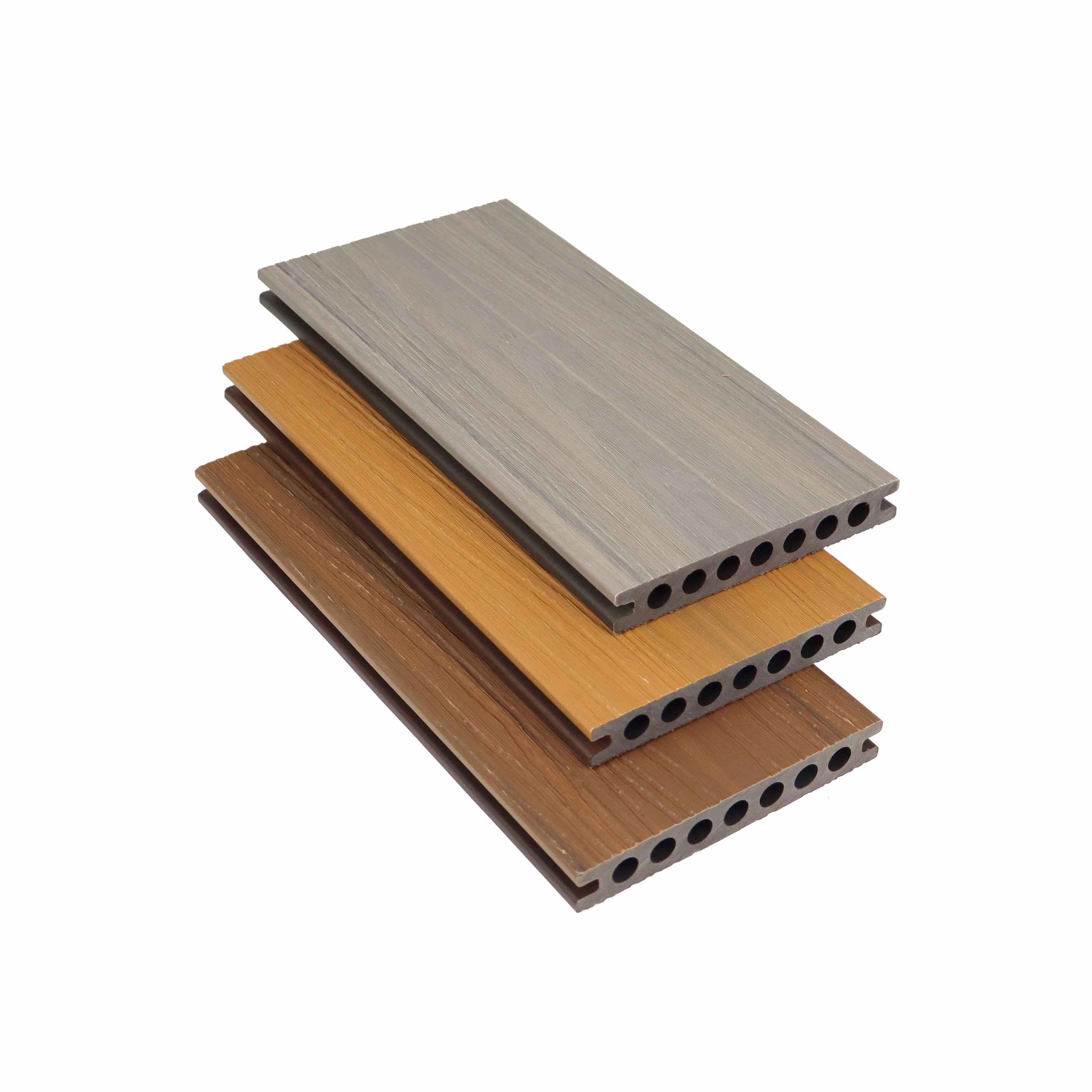 Terrasse en WPC coextrudée bicolore, solution extérieure nécessitant peu d'entretien - SAYRUO