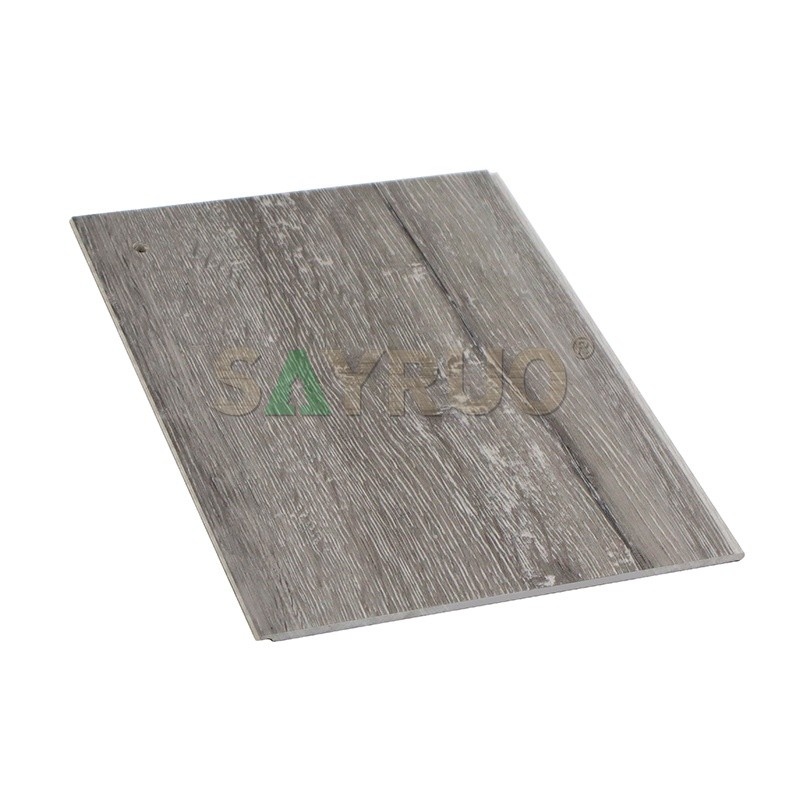 Revêtement de sol SPC résilient de luxe aspect bois vieilli pour l'intérieur - SAYRUO