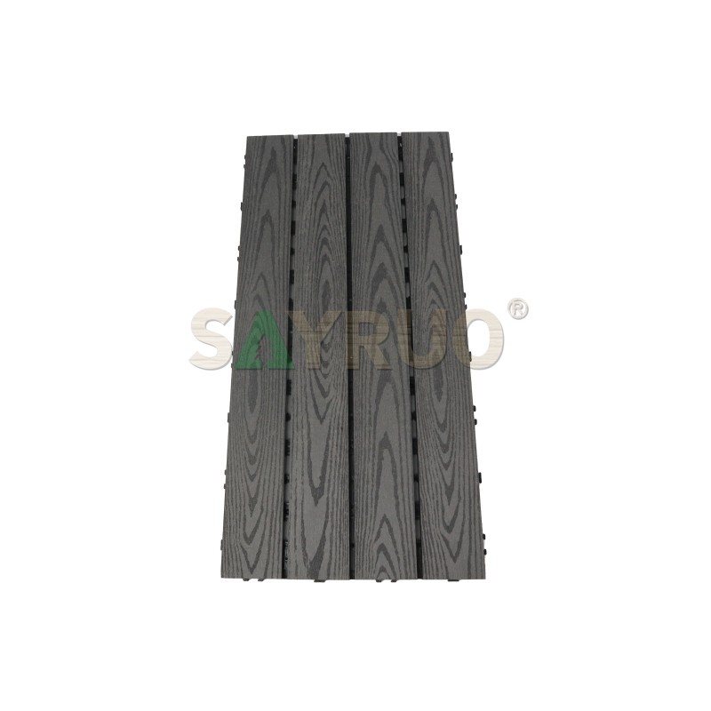 Dalles de terrasse contemporaines en bois d'acacia emboîtables pour l'extérieur - SAYRUO