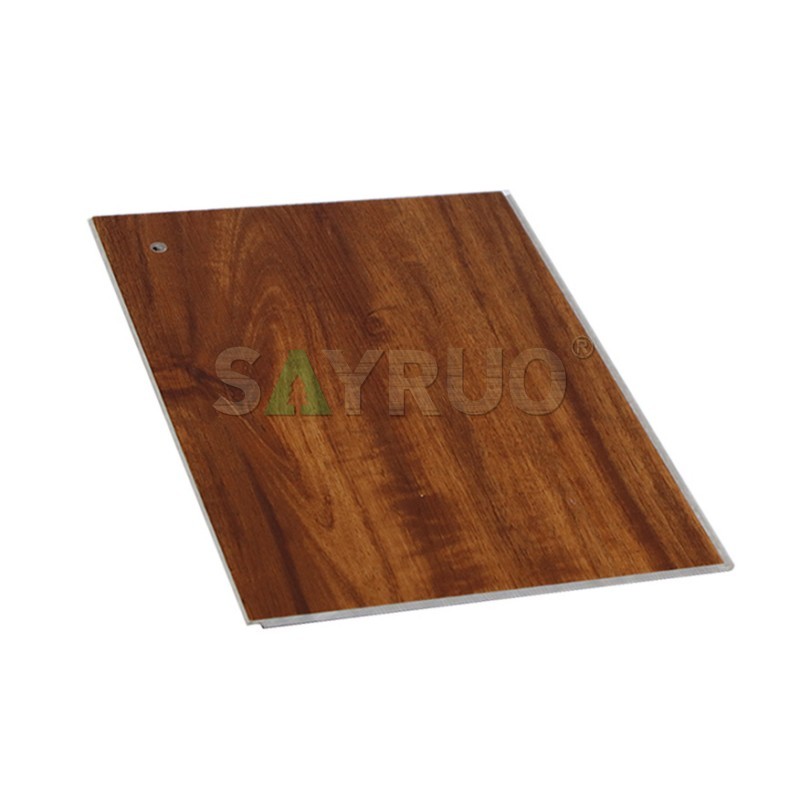 Revêtement de sol en vinyle SPC grain de bois foncé de qualité commerciale durable pour projet de vente en gros à usage résidentiel - SAYRUO