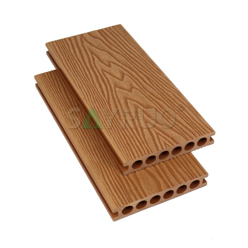 Terrasse en composite bois-plastique 3D à faible entretien et à relief profond - SAYRUO